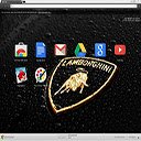 Écran du thème du logo Lamborghini pour l'extension de la boutique en ligne Chrome dans OffiDocs Chromium