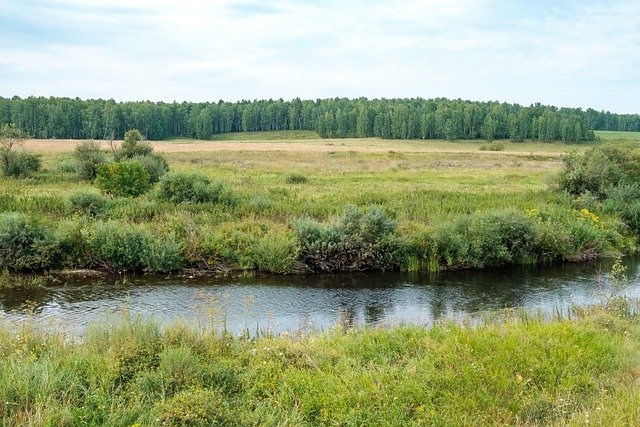 Free download landscape river nature sky grass free picture to be edited with GIMP free online image editor