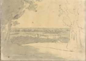 Free download Landscape with a Distant Buildings (Smaller Italian Sketchbook, leaf 23 recto) free photo or picture to be edited with GIMP online image editor