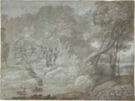 Free download Landscape with Apollo and the Muses free photo or picture to be edited with GIMP online image editor