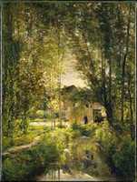 Free download Landscape with a Sunlit Stream free photo or picture to be edited with GIMP online image editor