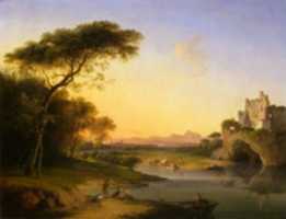 Free download Landscape with Figures on the Banks of the River Adda free photo or picture to be edited with GIMP online image editor