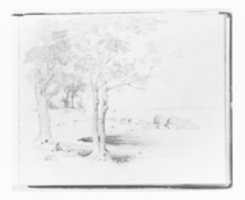Free download Landscape with Foreground Trees (from Sketchbook) free photo or picture to be edited with GIMP online image editor