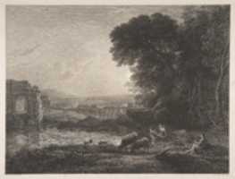 Free download Landscape with Roman Ruins free photo or picture to be edited with GIMP online image editor