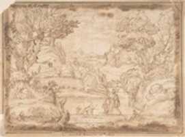 Free download Landscape with the Baptism of Christ free photo or picture to be edited with GIMP online image editor