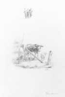 Free download Landscape with Two Cows and a Broken Fence; Three Standing Figures (from McGuire Scrapbook) free photo or picture to be edited with GIMP online image editor