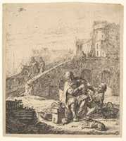 Free download Lazarillo Stealing Grapes from the Poor Blind Beggar free photo or picture to be edited with GIMP online image editor