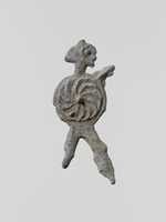 Free download Lead figure of a warrior with a spear and shield free photo or picture to be edited with GIMP online image editor