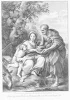 Free download Leaf from Aedes Walpolianae mounted with a print and a drawing: (a): The Virgin and Joseph with the Young Jesus; (b): Acis and Galatea free photo or picture to be edited with GIMP online image editor