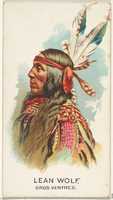 Free download Lean Wolf, Gros Ventres, from the American Indian Chiefs series (N2) for Allen & Ginter Cigarettes Brands free photo or picture to be edited with GIMP online image editor