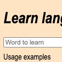Learn Lang By Use  screen for extension Chrome web store in OffiDocs Chromium