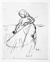 Free download Leaves From a Serbian Sketchbook: Sketch of a Woman with Scythe free photo or picture to be edited with GIMP online image editor