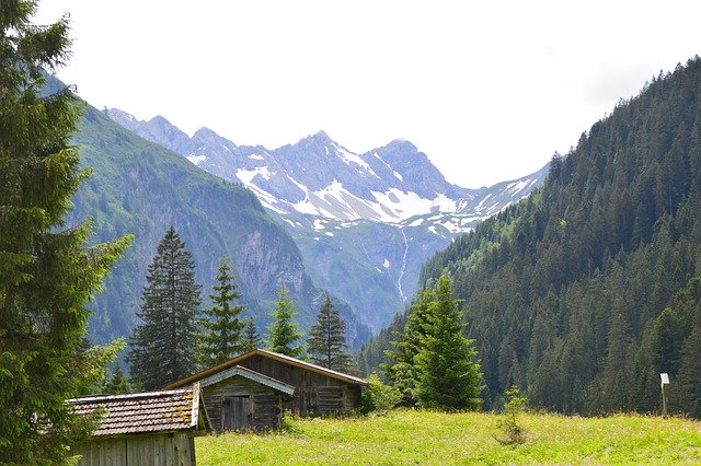 دانلود رایگان تصویر کوه های منظره طبیعت Lechtal برای ویرایش با ویرایشگر تصویر آنلاین رایگان GIMP