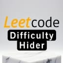Leetcode Difficulty Hider  screen for extension Chrome web store in OffiDocs Chromium