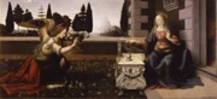 Free download Leonardo Annunciation 1472c free photo or picture to be edited with GIMP online image editor