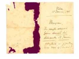 Free download Letter from Massanet (11 Janvier /96) free photo or picture to be edited with GIMP online image editor