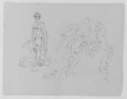 Free download Liberty Figure; Fleeing Nude Female Figure with Putti (from Sketchbook) free photo or picture to be edited with GIMP online image editor