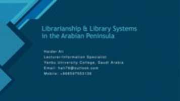 Free download Librarianship And Library Systems In The Arabian Peninsula Prepared By Haider Ali free photo or picture to be edited with GIMP online image editor