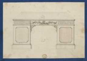 הורדה חינם Library Table, מתוך Chippendale Drawings, Vol. XNUMX תמונה או תמונה בחינם לעריכה עם עורך התמונות המקוון GIMP