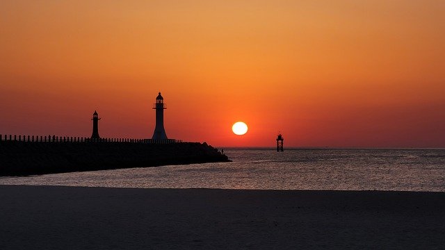 Free download lighthouse sunrise ocean sokcho free picture to be edited with GIMP free online image editor