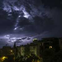 Free download Lightning over Tel Aviv free photo or picture to be edited with GIMP online image editor