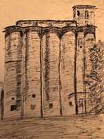 Free download LILLIE MILLS GRAIN ELEVATORS Field Study by David Reuter Artist free photo or picture to be edited with GIMP online image editor