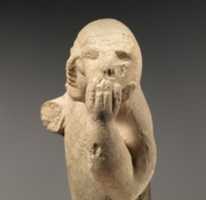 Free download Limestone figure holding a mask free photo or picture to be edited with GIMP online image editor