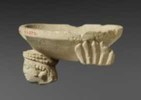 Free download Limestone fragment of a sphinx supporting an incense burner free photo or picture to be edited with GIMP online image editor