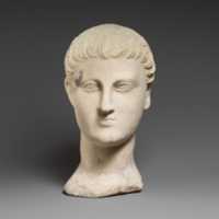 Free download Limestone funerary bust of a beardless man free photo or picture to be edited with GIMP online image editor
