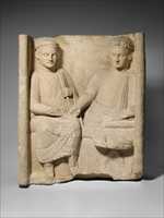 Free download Limestone funerary stele with banquet scene free photo or picture to be edited with GIMP online image editor