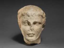 Free download Limestone head of a bearded male votary free photo or picture to be edited with GIMP online image editor
