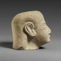 Free download Limestone head of a beardless male with a plain headdress free photo or picture to be edited with GIMP online image editor