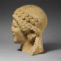 Free download Limestone head of a female votary free photo or picture to be edited with GIMP online image editor