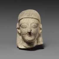 Free download Limestone head of a female with a plain headdress free photo or picture to be edited with GIMP online image editor