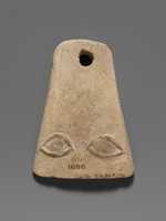 Free download Limestone plaque with two eyes in relief free photo or picture to be edited with GIMP online image editor