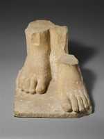 Free download Limestone plinth with the feet of a colossal male statue free photo or picture to be edited with GIMP online image editor