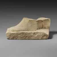 Free download Limestone plinth with the feet of a male statuette free photo or picture to be edited with GIMP online image editor