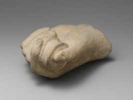 Free download Limestone statue fragment of a hand holding a pyxis or bobbin free photo or picture to be edited with GIMP online image editor