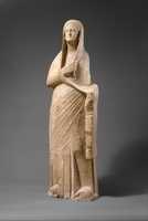 Free download Limestone statue of a veiled female votary free photo or picture to be edited with GIMP online image editor