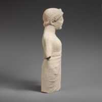 Free download Limestone statuette of a beardless male votary with a diadem free photo or picture to be edited with GIMP online image editor