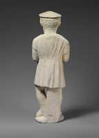 Free download Limestone statuette of a boy with a kausia free photo or picture to be edited with GIMP online image editor