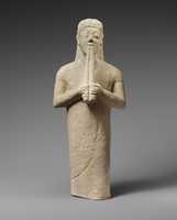 Free download Limestone statuette of a male aulos player free photo or picture to be edited with GIMP online image editor