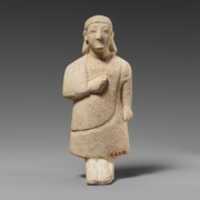 Free download Limestone statuette of a male votary with a plain headdress free photo or picture to be edited with GIMP online image editor