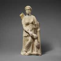 Free download Limestone statuette of Artemis with a fawn free photo or picture to be edited with GIMP online image editor