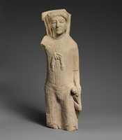 Free download Limestone statuette of Herakles holding a lion free photo or picture to be edited with GIMP online image editor