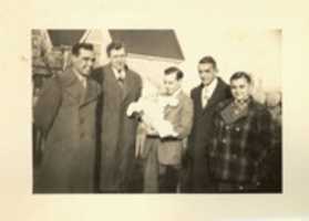 Free download Lionel, Bert, and Judy Chatel with Lawrence Bellemare and 2 unknown males free photo or picture to be edited with GIMP online image editor