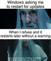 Free download LoTR Meme - Saruman Microsoft Update free photo or picture to be edited with GIMP online image editor