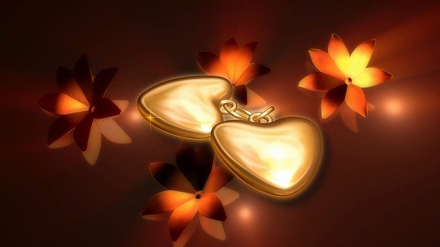 Free download Love Hearts Gold free illustration to be edited with GIMP online image editor