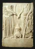 Free download Lower part of a marble relief with two goddesses free photo or picture to be edited with GIMP online image editor