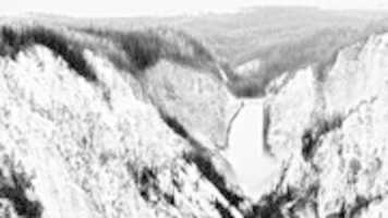 Free download lower-yellowstone-falls2bw free photo or picture to be edited with GIMP online image editor